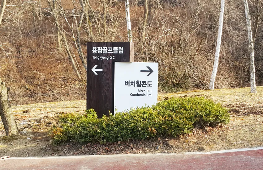 39_[WSG-88] 용평골프클럽 방향안내판 방향표지판/이정표 사진 7